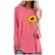 thumbnail image 2 of Puntoco Camiseta de manga larga informal suelta con cuello redondo para mujer, color sólido, estampada Puntoco Puntoco-6212, 2 of 4