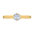 thumbnail image 3 of 0.38 Carat Prong Set Solitaire Diamond Engagement Ring Band in 14K Yellow Gold (Ring Size 9.5), 3 of 5