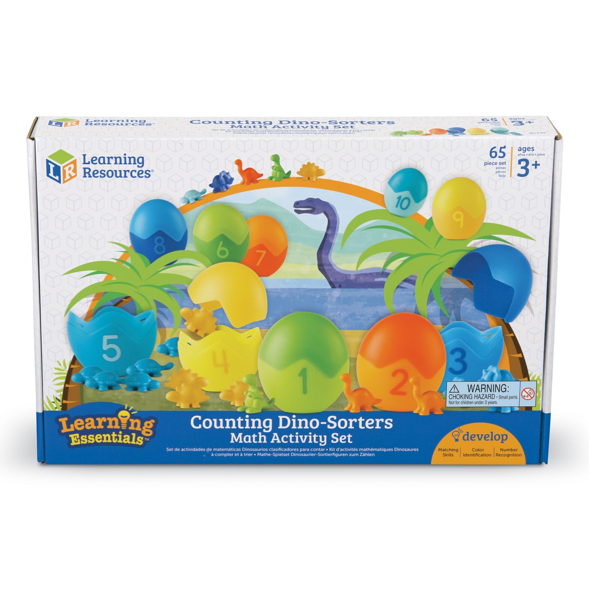 Learning Resources Counting Dino-Sorters, Math Toys, Counting Set for Kids Ages 3+