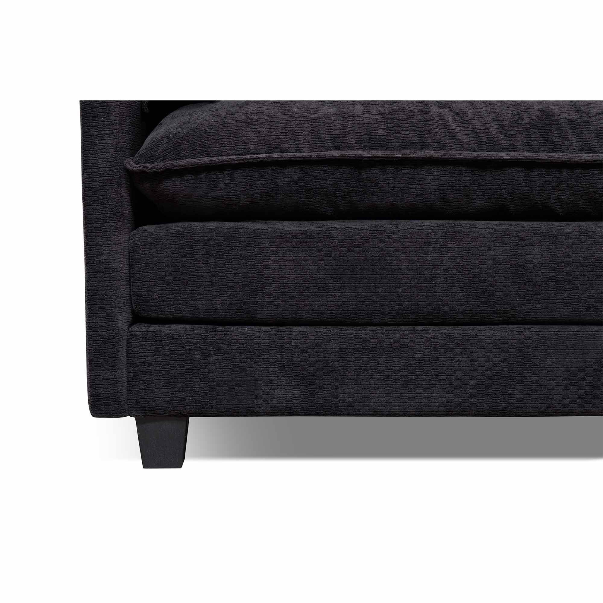 Lunale Oversized Modern Accent Chair with Ottoman, Lounge Reading Armchair, Single Sofa Chair for Living Room, Black Boucle