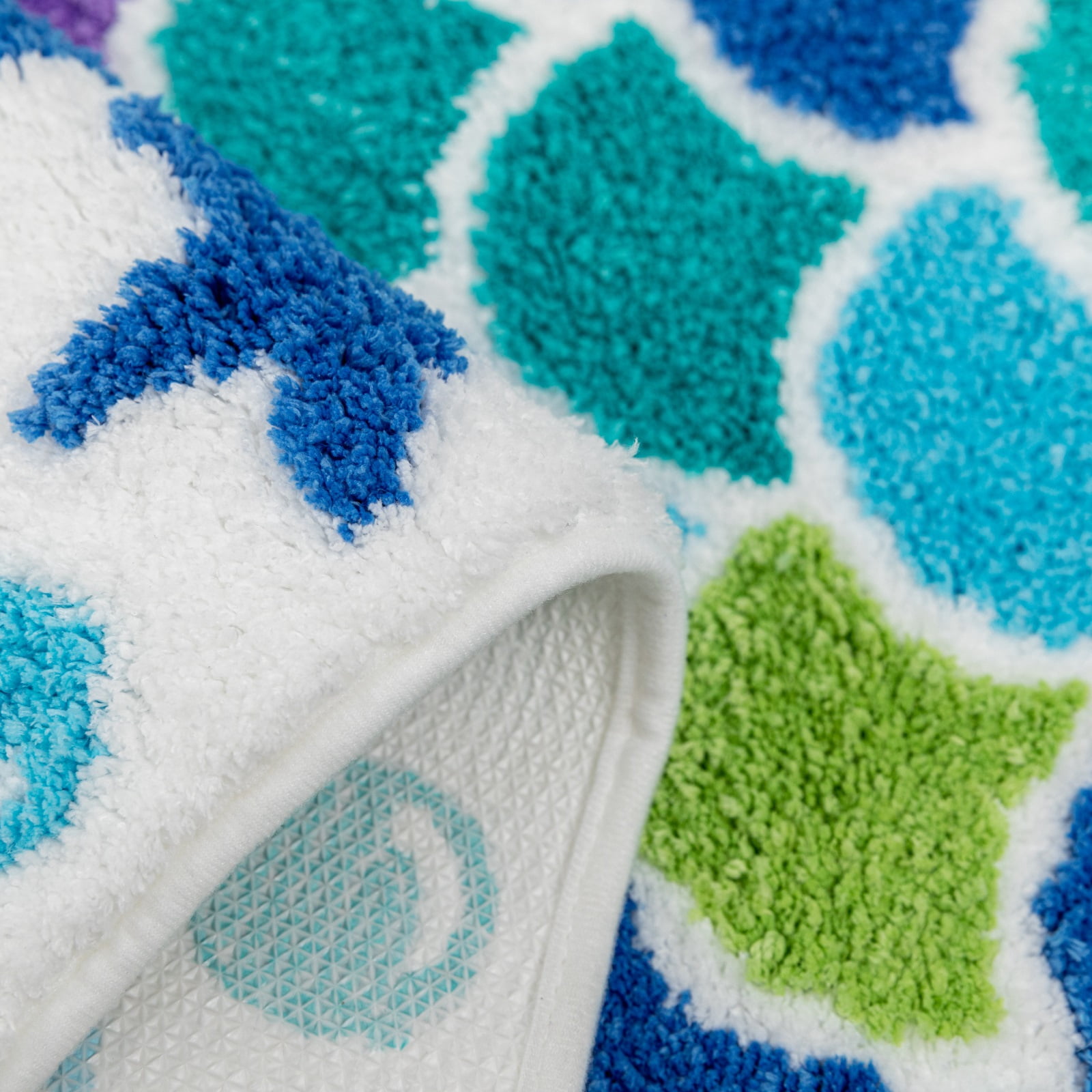 yingda1992 Mermaid Bath Mat Cute Blue Ocean Fish Scales Tail Shape Non-Slip Bathroom Rugs Absorbent Shower Bathtub Carpet 39.4x23.6in