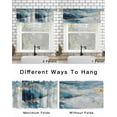 thumbnail image 6 of Blue Oil Painting Kitchen Curtain Valances for Windows Farmhouse Short Curtains, Modern Marble Art Abstract Rod Pocket Valance Curtain for Bedroom Cafe Living Room 56"x16", 6 of 8