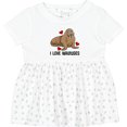 thumbnail image 3 of Inktastic Walrus Cute Arctic Animals Girls Baby Dress, 3 of 5