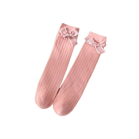 

Gureui Newborn Kids Baby Girls Boys Infant High Knee Knitted Socks Cute Santa Claus/Stripes/Bowknot Long Stockings Fall Winter