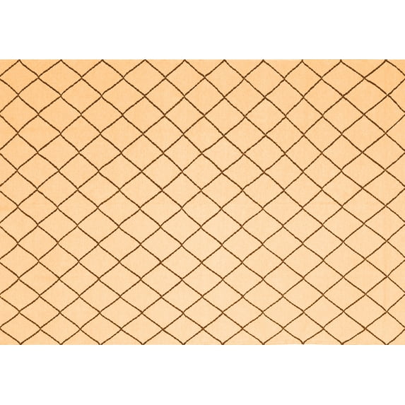 Ahgly Company Indoor Rectangle Solid Orange Modern Area Rugs, 3' x 5'