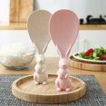 thumbnail image 1 of Rice Cooker Spoon Plastic Rice Scoop Wheat Fiber Animal Animal Shape Shape Non-stick Kitchen Spoon, Pink, 1 of 1