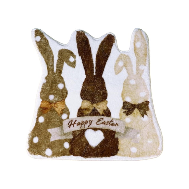 2025 Easter Plush Door Mat Funny Cute Rabbit Doormat Outdoor Door Mats Outdoor Welcome Doormats for Front Door Indoor Entryway Mats for Home Front or Back Entrance Deals of the Day 20x32 Inches