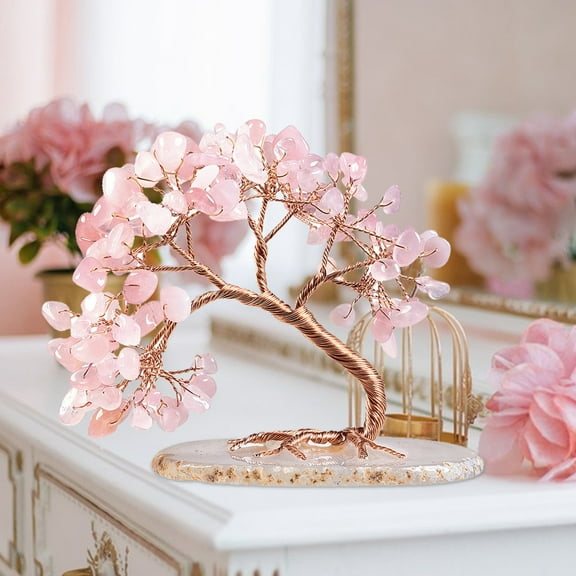 Desk Accessories Promotion Sale! Decor Spiritual Gift Meditation Rystal Tree Natural Crystals Stone Base Tree Copper Wire Amethyst Tree Crystals Life Tree Attract Luck Tree for Positive Energy