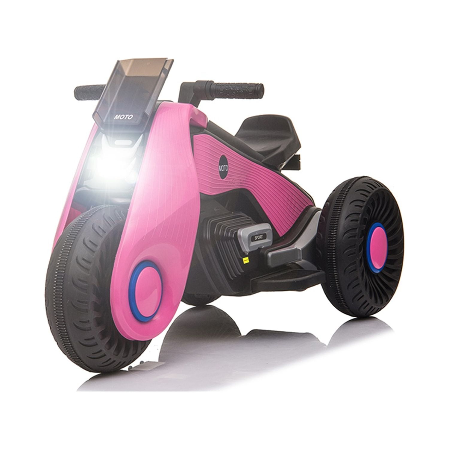 CIPACHO Kids Ride on Motorcycle, 6V Battery Powered 3 Wheels Motorcycle Toy for Children Boys & Girls, Electric Ride on Motorcycle, Pink