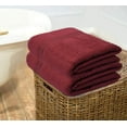 thumbnail image 5 of MALLONI HOME 100% Premium Cotton 2 Pack Oversized Bath Towel Set 28x55 inches, Large Bath Towels, Ultra Absorbant Compact Quickdry & Lightweight Towel, Ideal for Gym Travel Camp Pool - Burgundy, 5 of 7