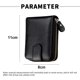 thumbnail image 2 of Cartera con tarjetero para mujer y hombre, pequeña cartera de piel con cremallera y ventana para identificación, 2 of 5