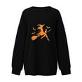 thumbnail image 5 of Inverlee Halloween Sweatshirts Women Plus Size Pumpkin Ghost Print T-shirt Work Crewneck Sweatshirt Long Sleeve Tunic Pullover Tops Halloween Clothes, 5 of 5