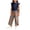 Navy, variant on Girls 2PC Outfits Crop Ruffle Sleeve Ruched Side T-Shirts Rainbow Plaid Wide Leg Pants Sets Purple 4-5 Years