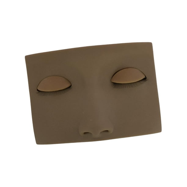 Párpados realistas con pestañas, maquillaje de párpados de reemplazo para maniquí de entrenamiento. Marron oscuro