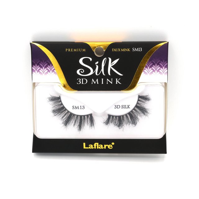 Laflare 3D SILK MINK Premium pestañas de visón sintético ojos de gato tenues y esponjosas suaves como visón pestañas postizas de varias capas (SM13)
