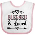 thumbnail image 3 of Inktastic Blessed and Loved Baby Girl Girls Baby Bib, 3 of 4