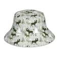 thumbnail image 1 of Fotbe green plaid Moose tree Sombrero Tipo Pescador con Estampado – Sombrero de Sol de Algodón de Moda para Playa, Golf, Pesca, 1 of 6