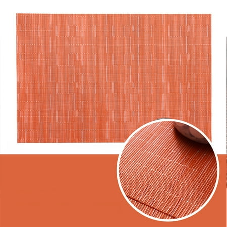 

Placemat European Style Table MatHeat Insulation Bamboo Pattern Solid Color Western Place Mat
