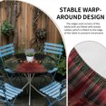 thumbnail image 2 of Red Green Christmas Tree Round Tablecloth for 36-44 Inch Tables,Fitted Table Cover with Elastic Edge,Xmas Buffalo Plaid Winter Snowflakes Waterproof Outdoor Table Cloth Protector for Patio Dinner, 2 of 9