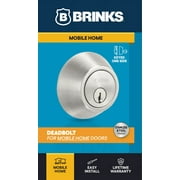 Brinks Mobile Home Single Cylinder Deadbolt Lock, Stainless Steel Finish