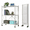 White, variant on 3-Tier Storage Shelf with Wheels, Collapsible Rolling Cart, Kitchen Storage Shelf, Foldable Metal Shelving for Garage, Kitchen, Basement, Pantry Storage