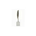 thumbnail image 3 of Silver Face Sculpture on Marble Base - Minimalist Aluminum Face Art - 3x3x13 - Elegant Home Decor, 3 of 5