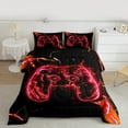thumbnail image 2 of Manfei Red Gamepad Bedding Comforter Set,Modern Gamer Twin Comforter Sets,Kids Video Game Bedding Set,Ultra Soft Home Decor Reversible,2 Pieces, 2 of 8