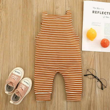 

Baby girl jumpsuit Newborn Infant Baby Boys Girls Sleeveless Striped Romper Jumpsuit Clothes CHMORA