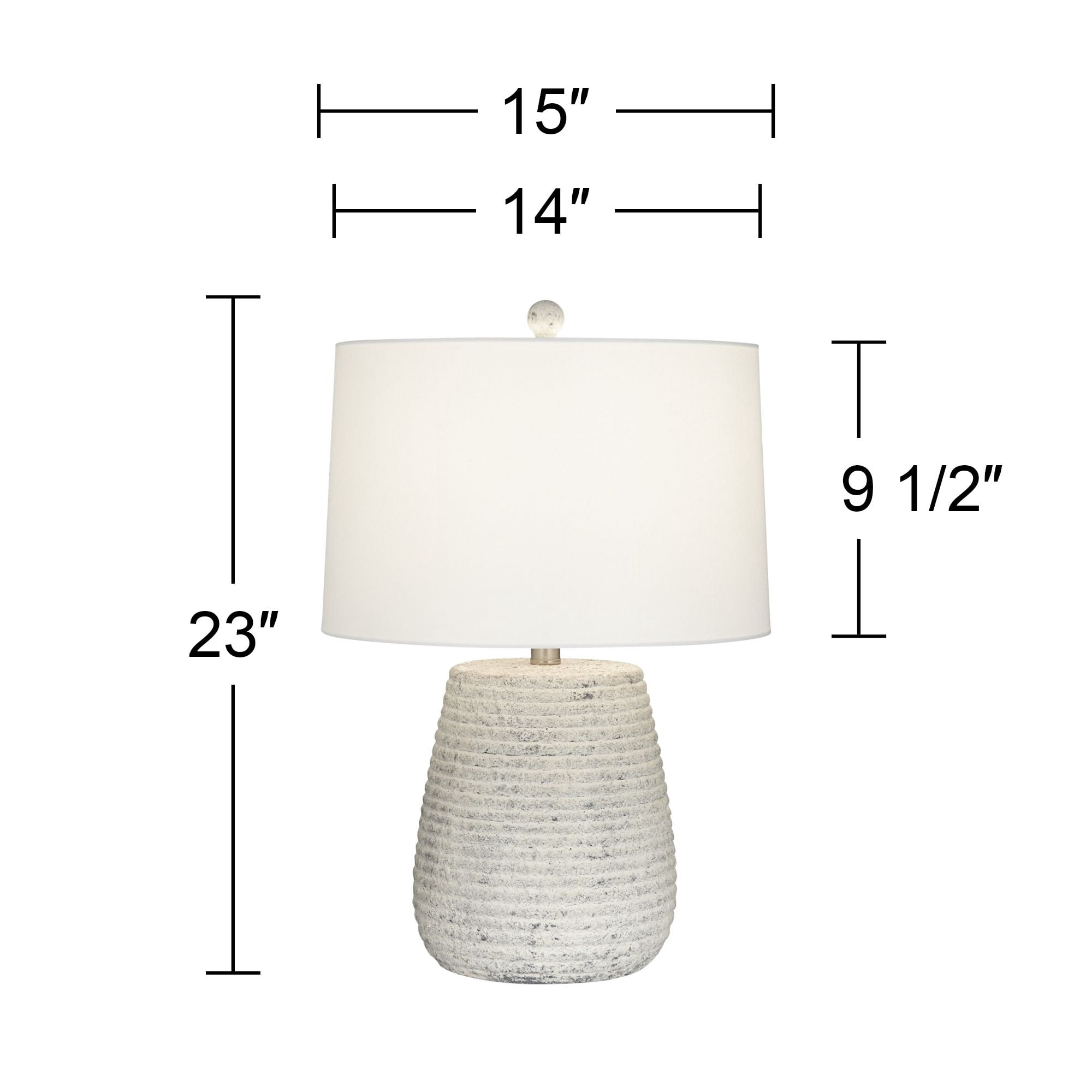 360 Lighting 23" High Small Mid Century Modern Accent Table Lamp Handcrafted Sandstone Finish Ceramic Living Room Colors May Vary