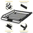 thumbnail image 2 of Roof Rack Cargo Basket, 50''x38''x6.3'' Heavy Duty Steel Universal Rooftop Cargo Carrier, 220 LBS Load Capacity, 2 of 7