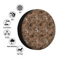 thumbnail image 4 of Sikiie Warm Coffee Pattern PVC Leather Spare Tire Wheel Cover Spare Tire Cover, for Car Truck SUV Camper Trailer Universal Fit(14-17in)-15 inch, 4 of 6