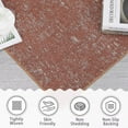 thumbnail image 3 of GlowSol 2x6 Solid Runner Rug Washable Jacquard Textured Kitchen Hallway Runner Yarn Dyed Farmhouse Floor Mat Low Pile Non-Slip Runners for Laundry, Brick Red, 3 of 5