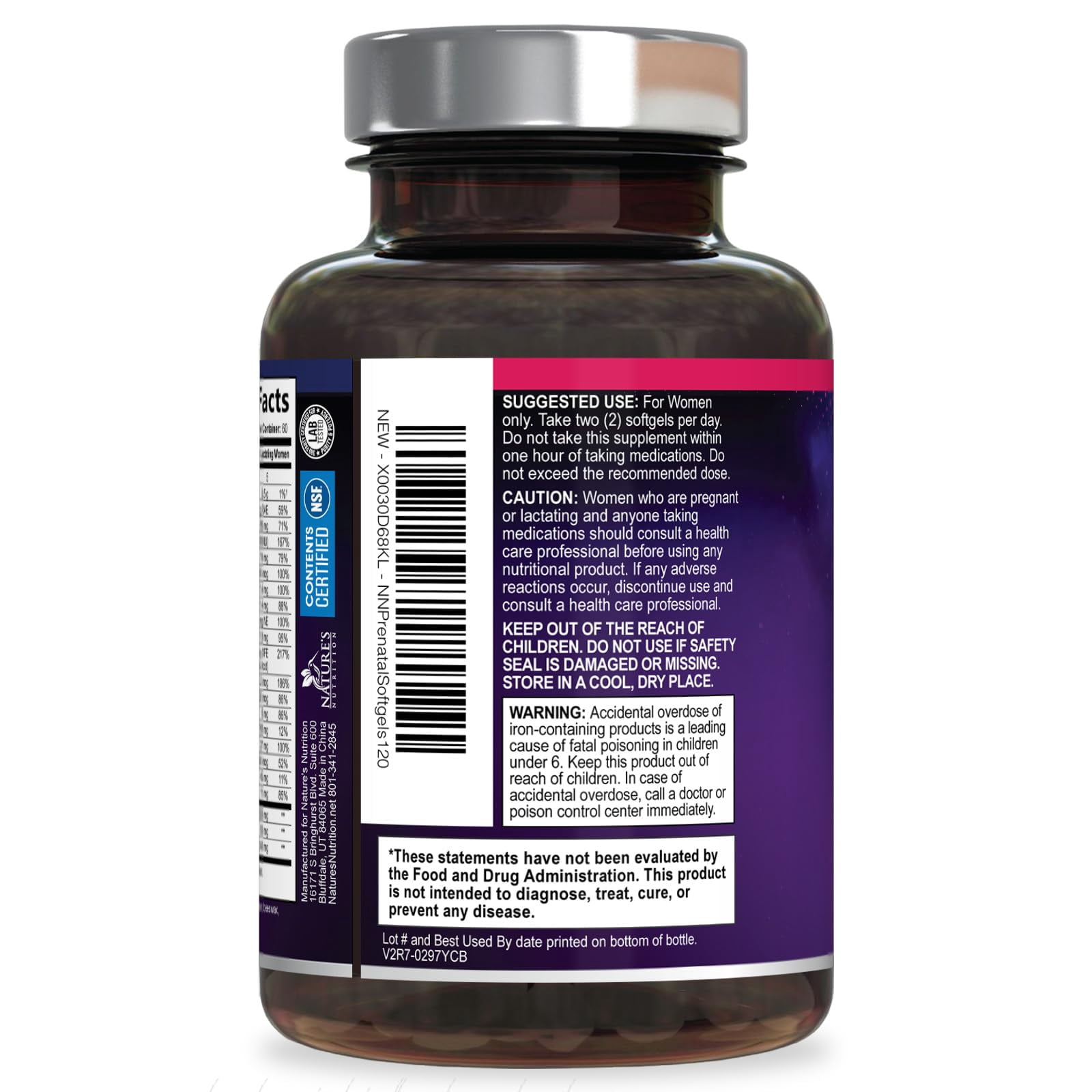 Prenatal Vitamins for Women with Folic Acid + Omega 3 DHA for Fetal Brain Development, Best Prenatal Vitamin Supplement, Daily Pregnancy Multivitamin Nutritional Support, Non-GMO - 120 Softgels