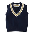 thumbnail image 4 of Fozruso Kid Boys Sweater Vest V Neck School Uniform Vest for Girls Boy Toddler Kids Knit Vest,Blue, 4 of 5