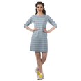 thumbnail image 2 of Moomaya Robes Mini Femmes Coton Slub Robes d'Été Manches 3/4 Robe Droite, 2 of 4