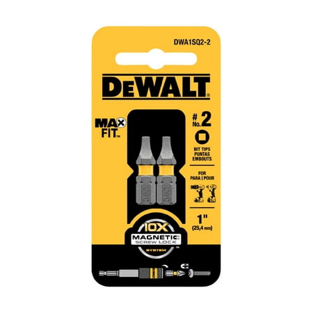 

DeWalt MAXFIT Square #2 x 1 in. L Insert Bit S2 Tool Steel 2 pc. - Case Of: 5; Each Pack Qty: 2; Total Items Qty: 10