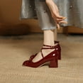 thumbnail image 3 of Ladies' Cute Mary Jane Pumps, Bow Accent, Chunky Heel Dress Shoes, 3 of 20