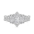 thumbnail image 2 of Eclet Jewels 14K White Gold Plated Engagement Rings - 2 Ct Marquise Cut Lab Created Simulated Diamond - Engagement Surprise Diamond Rings for Women's - Multi-Row Wedding Diamond Rings for Women's, 2 of 10