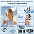thumbnail image 3 of HTC NE58 AI Language Translation Earbuds Wireless Earbuds Real Time for 135 Languages Translator Device with APP 36H Playtime in Ear Headphons, 3 of 10