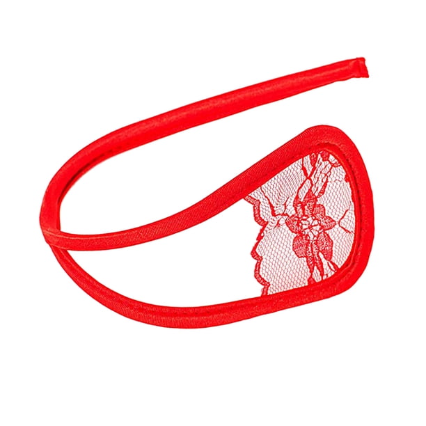 Ropa interior Sunnimix c string tanga encaje rojo para hombres