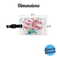 thumbnail image 3 of Lots Of Flamingos Watercolor Faux Leather Travel Luggage Tag, 3 of 7