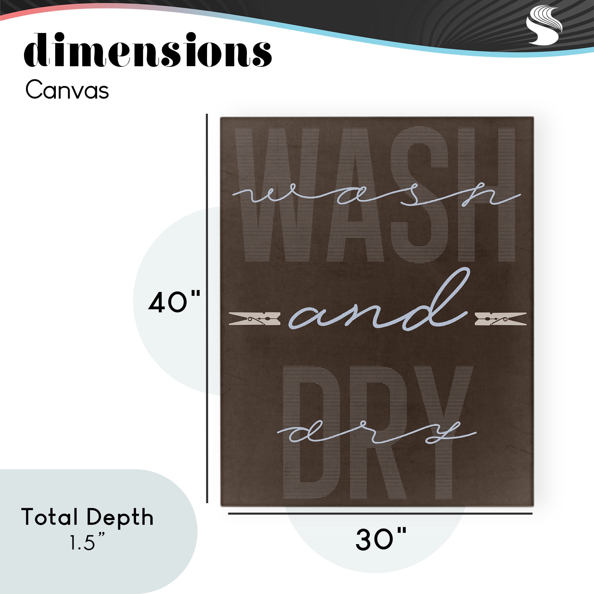 Wash And Dry Brown Canvas Wall Art, design by Marcus Prime