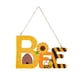 thumbnail image 1 of Colgador de letras del día de la abeja, colgador de letrero de puerta, decoración de madera de abeja amarilla, 1 of 4