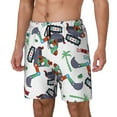 thumbnail image 2 of Gaeub Dinosaur on Excavator2 Mens Swim Trunks Stretch Beach Shorts Quick Dry for Men Swim Shorts Swimwear with Pockets- Small, 2 of 9