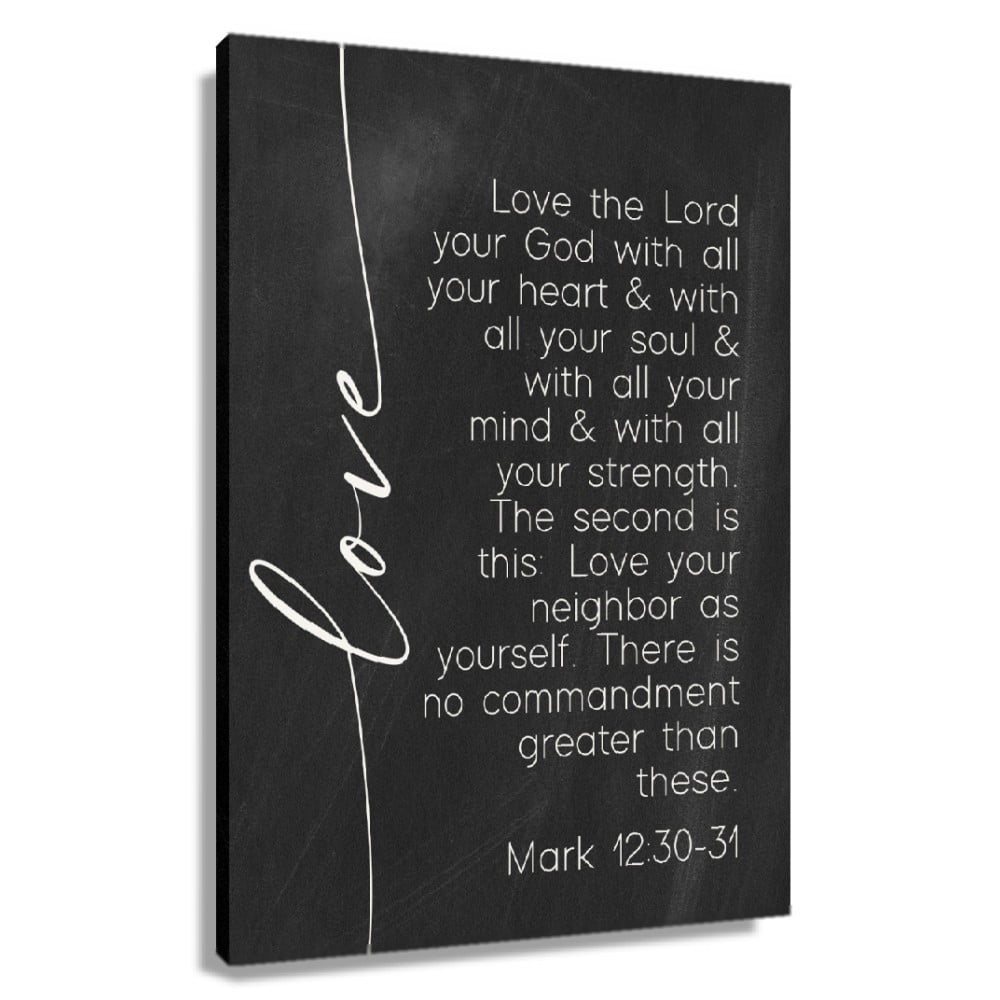 Black And White Wall Art Love Bible Verse Posters For Home Modern Chic ...