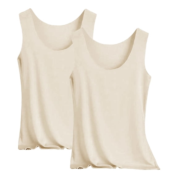 Tank Tops for Women 2-Pack Soft Sleeveless Base Layer Casual Summer Top