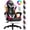 RGB/White, variant on Czlolo Gaming Chair, Racing Style RGB LED Lights Gaming Chairs for Adults and Kids, Lumbar Massager Gamer Chair, High Back Reclining Computer Chair with Footrest and Headrest (Black/Blue)