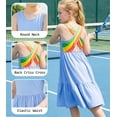thumbnail image 5 of Aideaone Girls Dresses Athletic Sleeveless Kids Summer Sundress with Criss Cross Rainbow Straps Sporty Dress for Girls 6-10 Years, 5 of 6