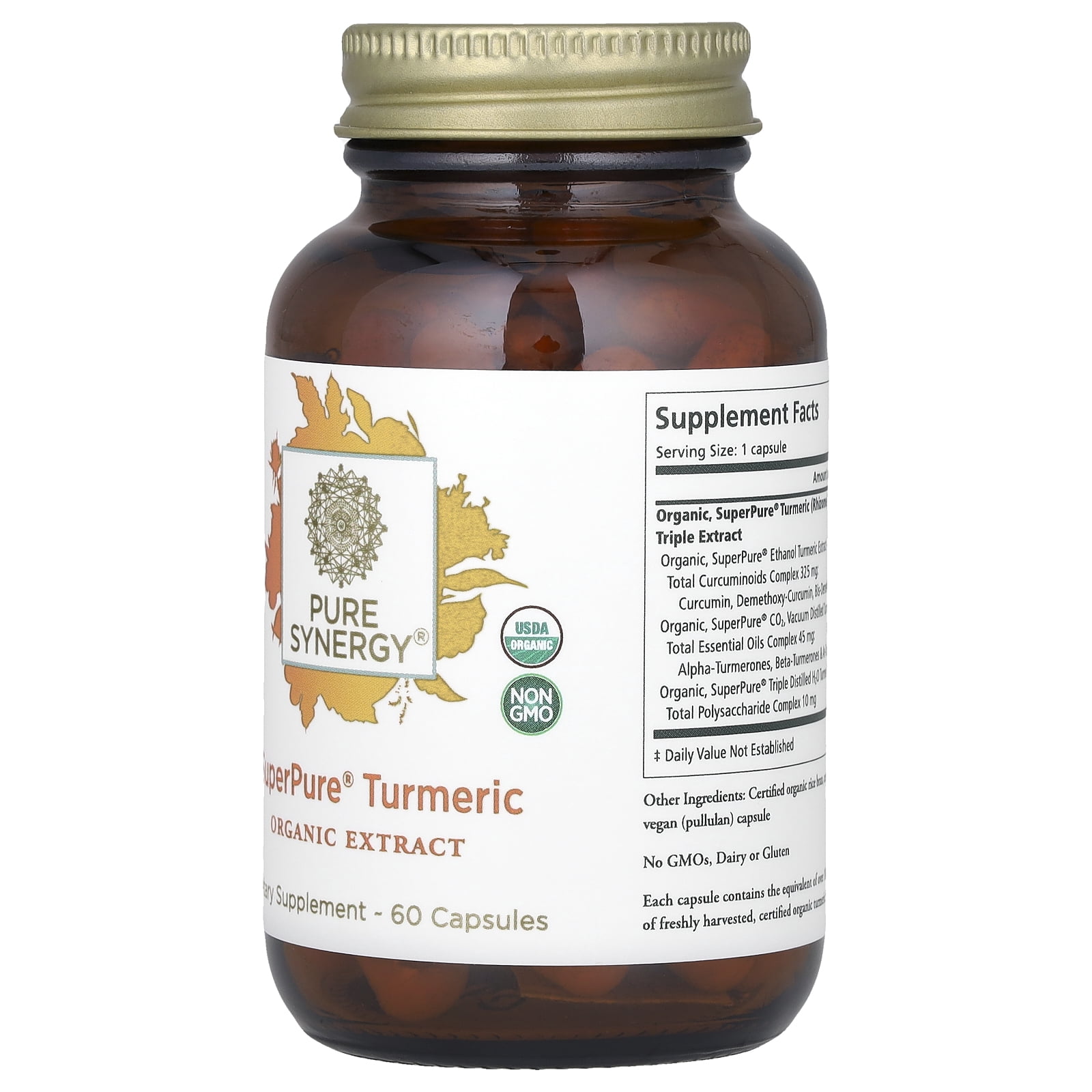 Pure Synergy SuperPure Turmeric, 60 Capsules