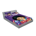thumbnail image 2 of Ambesonne Emoji Fitted Sheet & Pillow Sham Set, Monkey Disco Retro Dance Club, King, Purple and Multicolor, 2 of 2